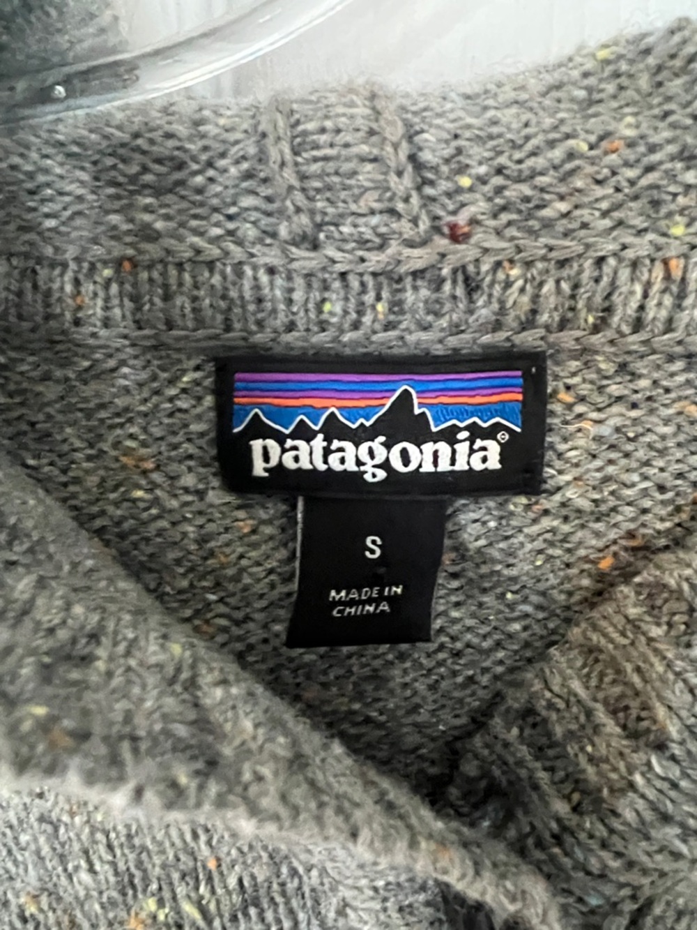 Patagonia Men's Heather Gray Hooded Henley Sweater - Picture 2 of 5